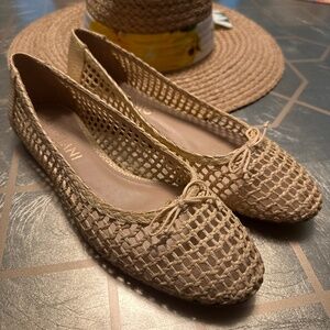 NWT Antonio Melani Basket Weave Ballet Shoes 9.5